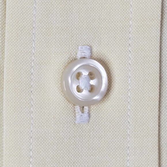 Polo Ralph Lauren Shirt Oxford Mens Size Large 17 Light Yellow Button Down LS - Picture 3 of 9